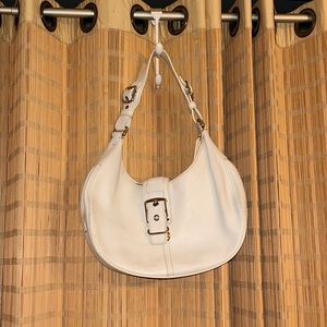 Vintage White Coach Shoulder Purse